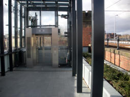 The lift to Deansgate coming from the platforms