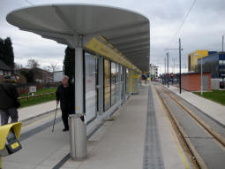Looking along the platform