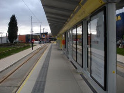 Looking along one of the platforms