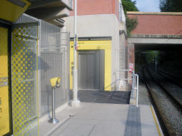 The lift from the platform for trams to East Didsbury