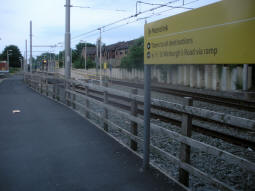 Approaching the platforms from the lift and stairs down from St Werburgh's Road itself